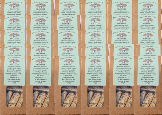Almond & Apricot Biscotti Box of 30 packs WHOLESALE