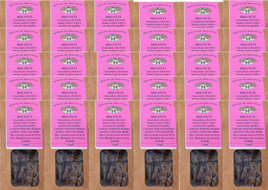 Chocolate & Cherry Biscotti Box of 30 packs WHOLESALE